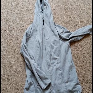 Mens extra length open hoody
